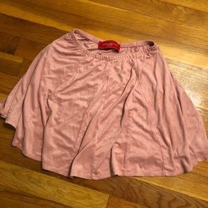 AKIRA pink "suede" circle mini skirt